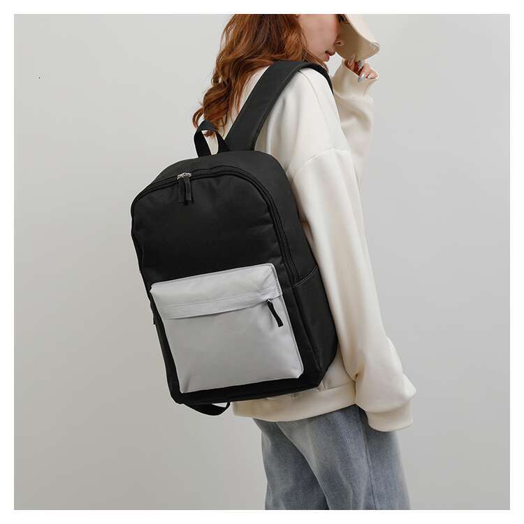 New minimalist and versatile casual college student contrasting backpack, travel bag, sports backpack, trendy brand