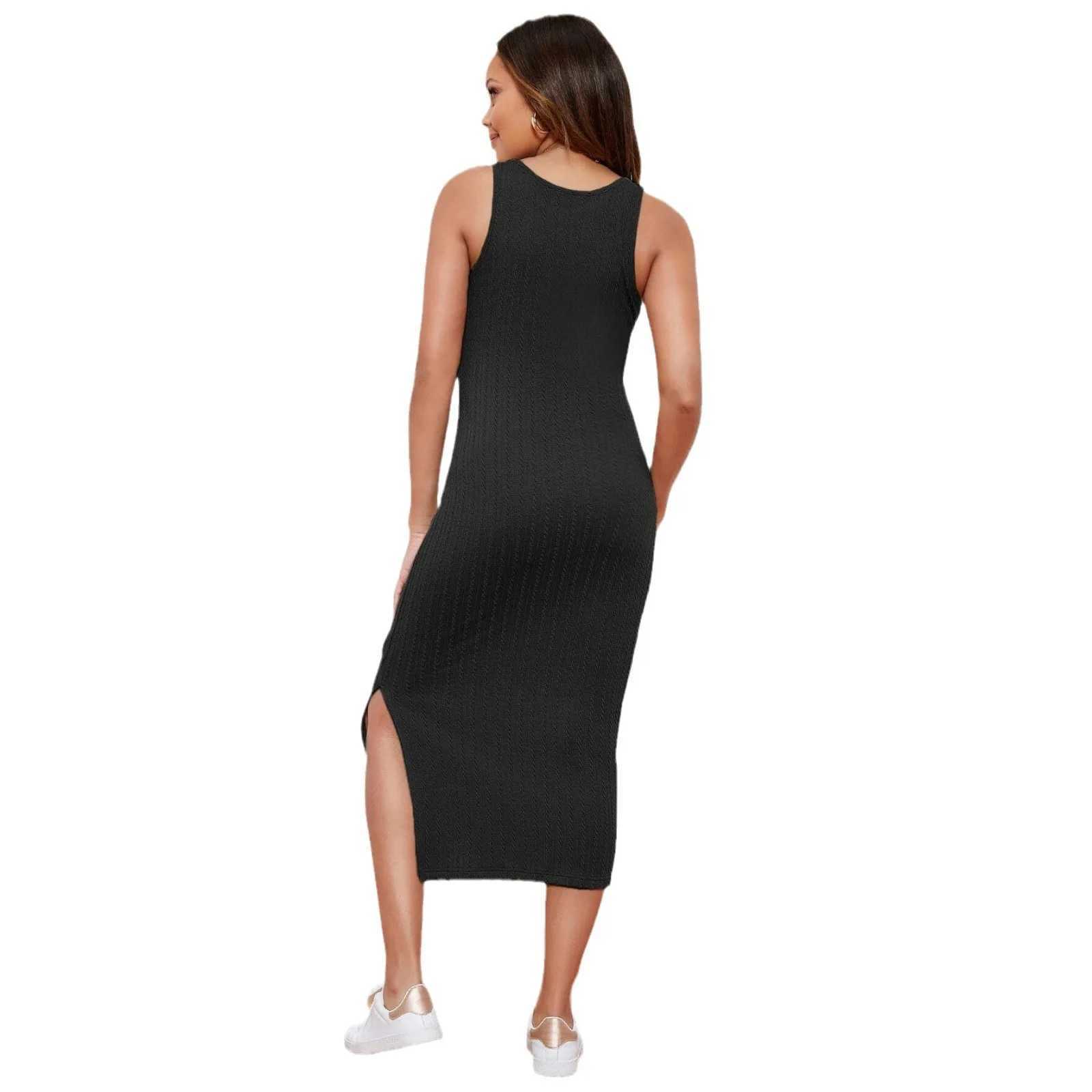 Pregnancy Dresses Sleeveless Maternity Dresses Photoshoot Clothes Spring Summer Pregnant Women Wear Knitted Vest Skirt ClothingT250311