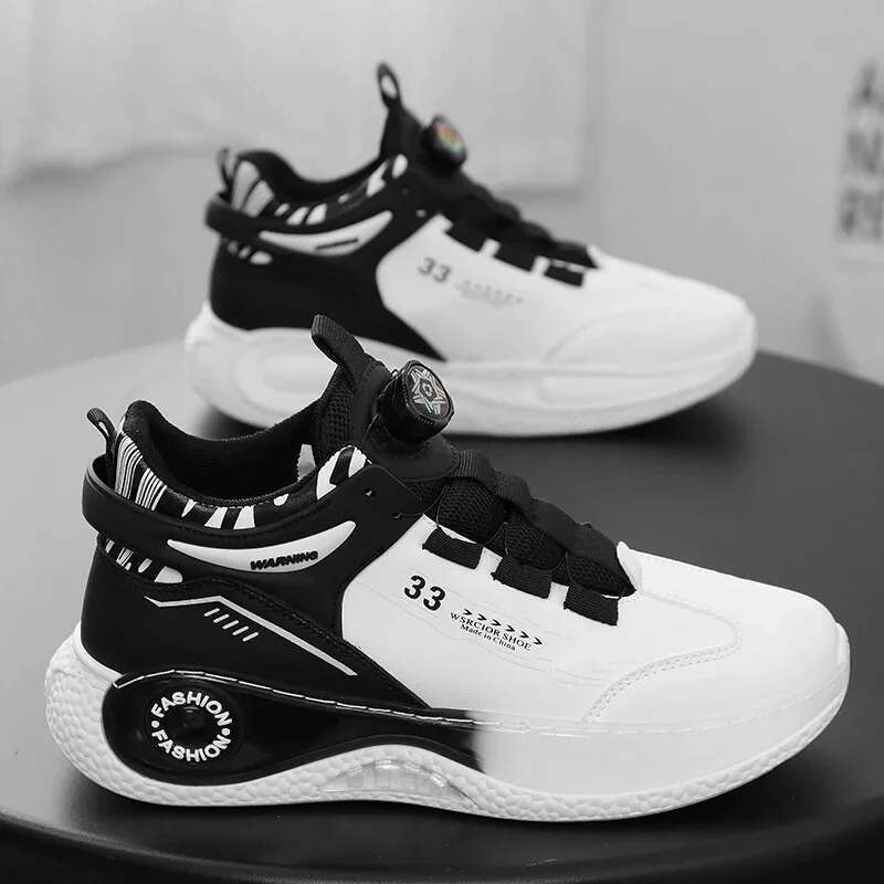 2025 New Model Sneakers With Rotating Buckle Comfy Non Slip Lace Up Durable Shoes For Mens Outdoor Activities