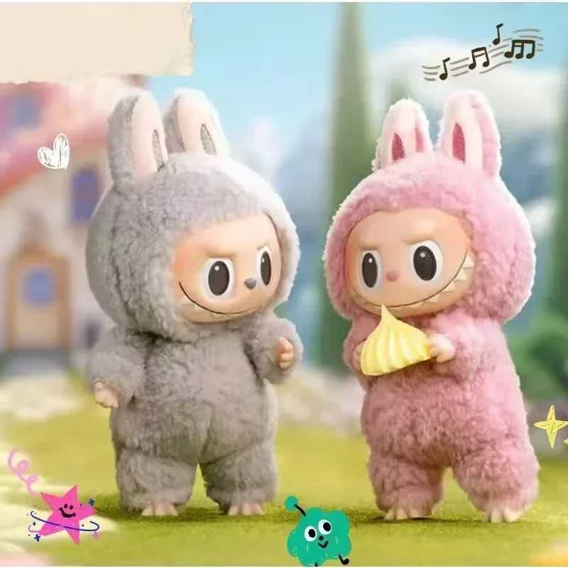 Labubu The Monsters Heartbeat Macaron Enamel Face Cute Stuffed Pvc Figurine Tabletop Ornament Kawaii Toy Kid Christmas GiftC250310