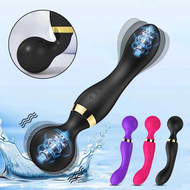 Powerful for Women Double Heads AV Magic Wand Massager Stimulator G Spot Female Sex Toy Adults GoodsXJ250311