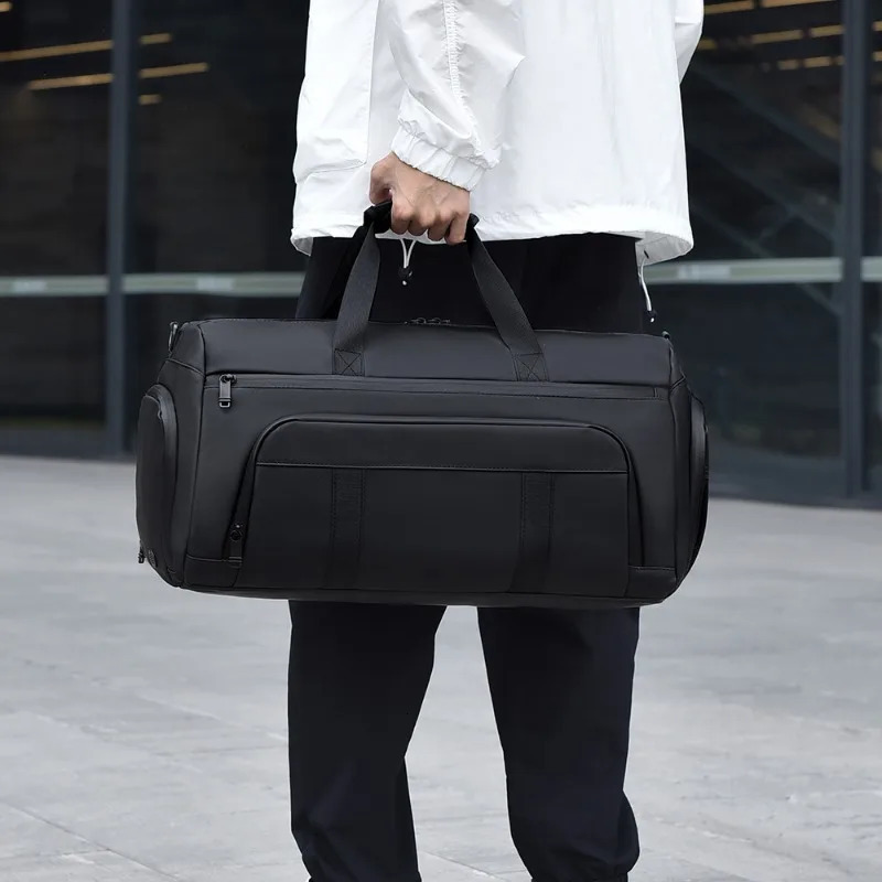 Minimalist Mens Waterproof Traver Bag High Quality y ner Duffle Large Capacity Shoulder with Shoe Compartment 250311
