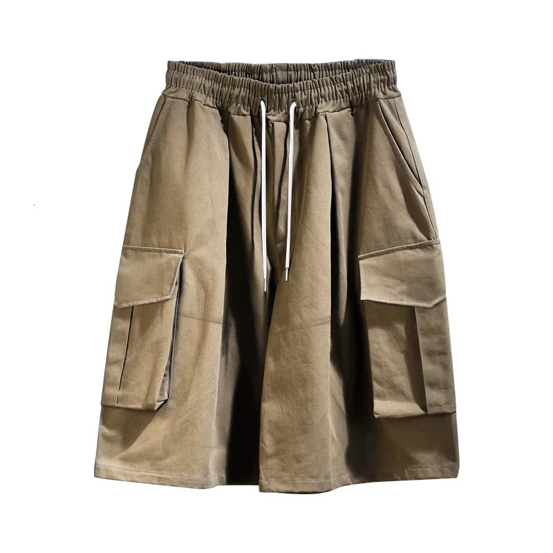 Summer Selling Mens Shorts Large Size Multi Pocket Oversiz American Retro Drawstring Work Shorts 250310