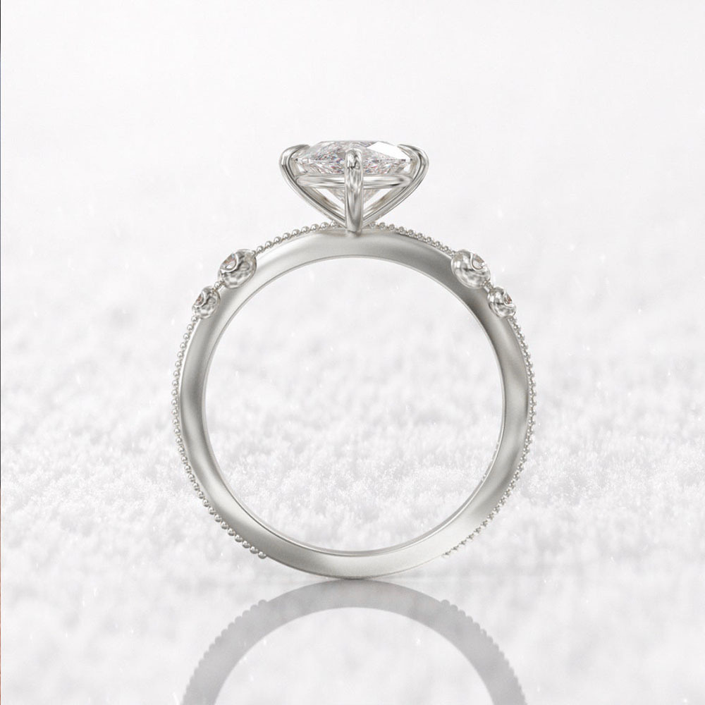 Choucong Ins Top Sell Wedding Rings Vintage Jewelry 925 Sterling Silver 18K Gold Fill Marquise Cut White Lab Moissanite Diamond Lady Women Engagement 