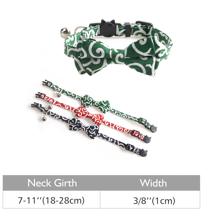 Bowtie Cat Collar with Bells Breakaway Boy Cat Collar Bowtie, Adjustable Kitten Collar for Boy and Girl, Cute Cat Tie Buckle for Daily Decoration, Bir
