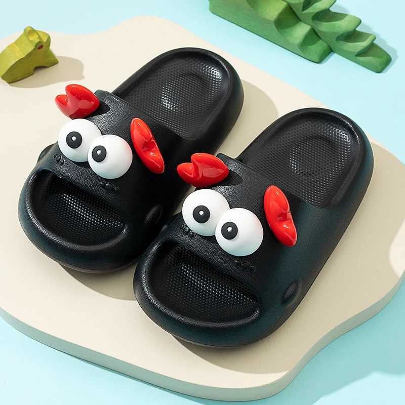 New Summer Children Slippers Cute Crab Comfort Indoor Sandals For Girls And Boys Non-slip Seabeach Flip Flops Home Kids ShoesT250311