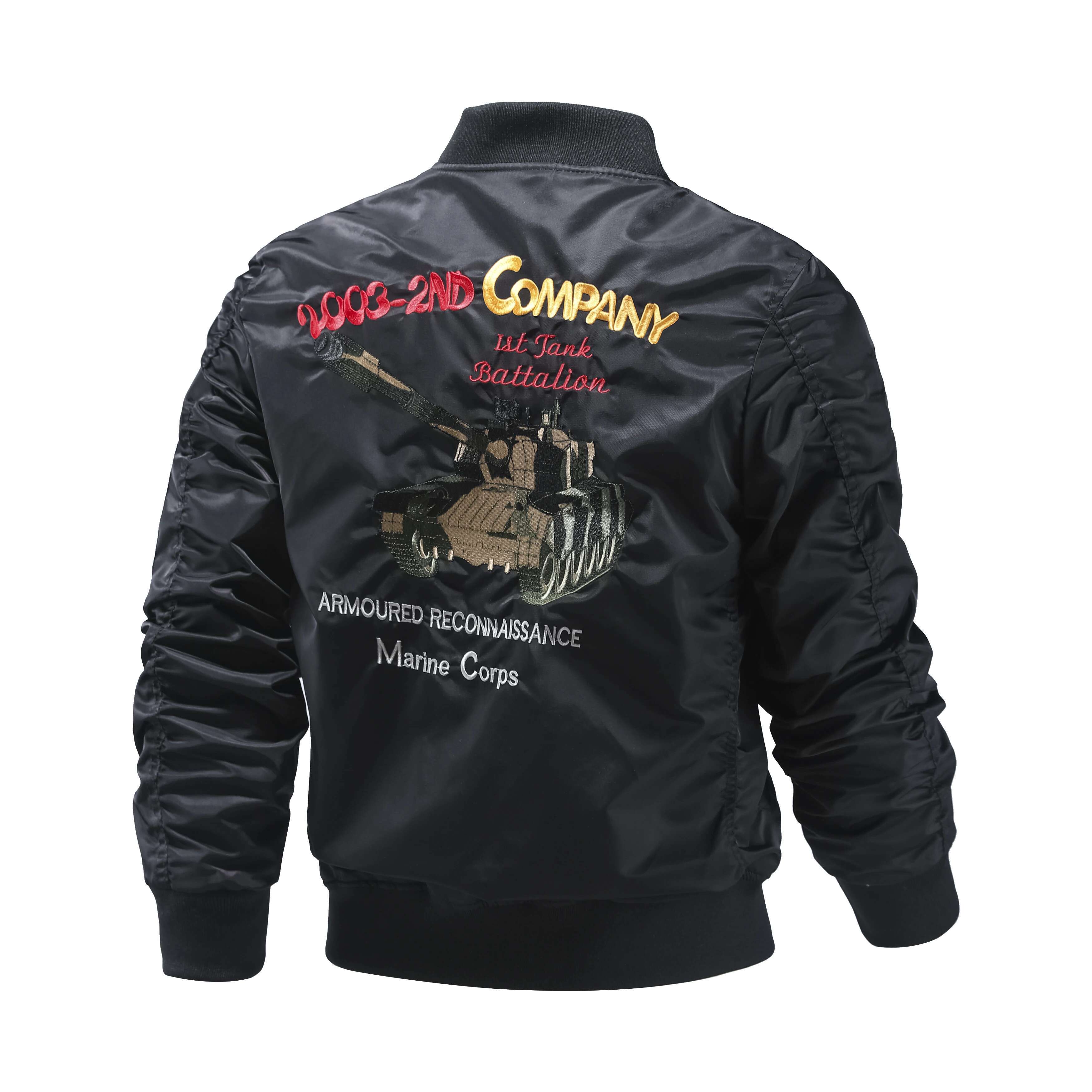 American Retro Ma1 Pilot Men's Embroidered Baseball Jacket, Spring And Autumn Oversized Loose Work Cycg Jacket Trend