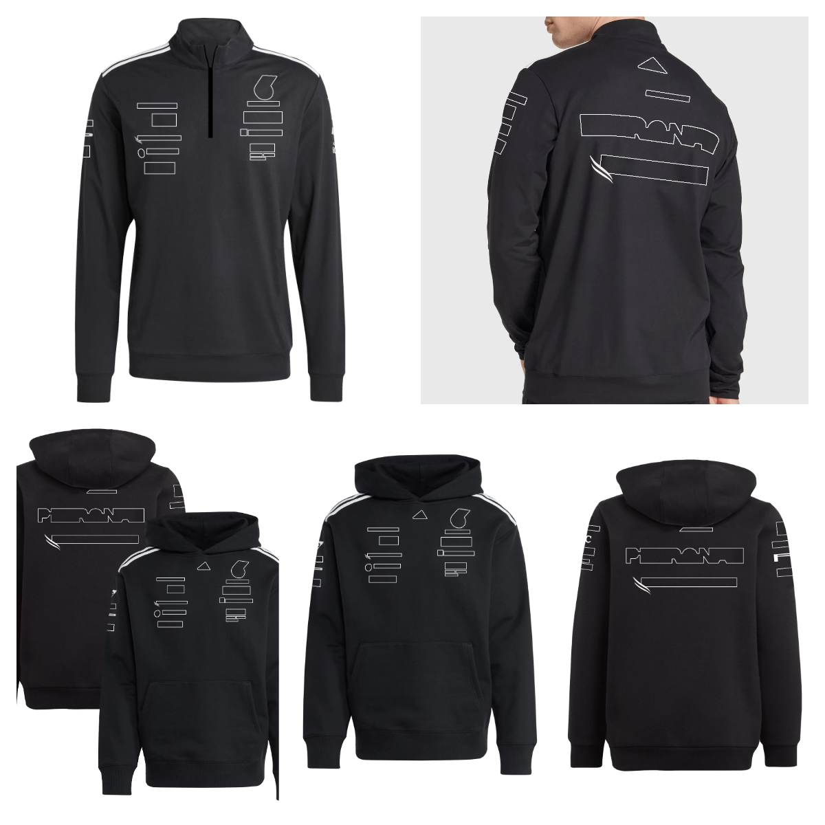 F1 Formula One team uniform long-sleeved hooded racing suit 2025 best-selling unisex zipper sweater coat for fans.