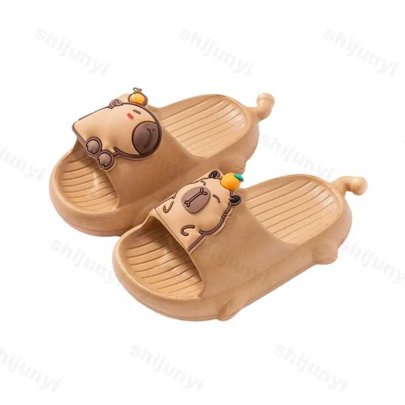 Children Capybara Slippers Lovely Girl Thick Sole Non-slip Summer Flip Flops Beach Sandals Flat cartoon EVA 2025 Kids SlippersT250311