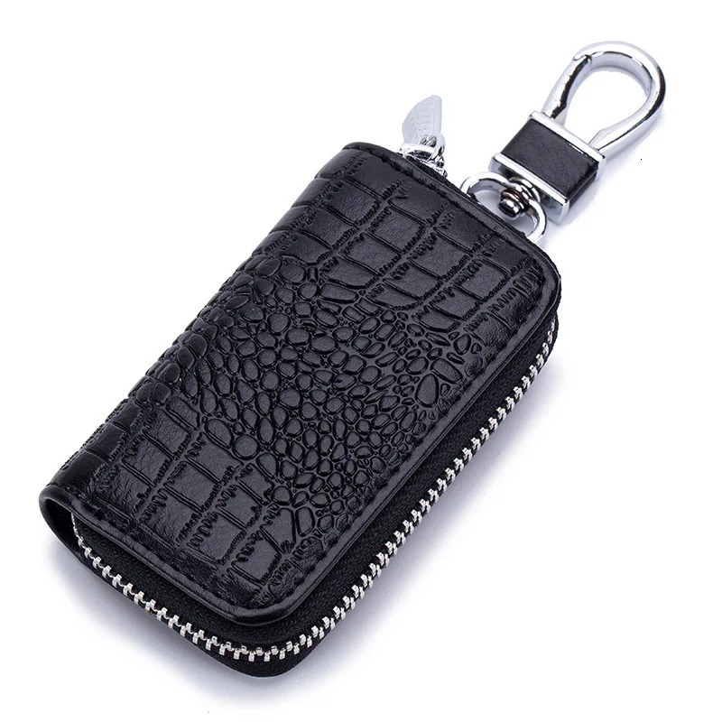 Mini Key Holder for Car Keys Wallet Pouch Bag Premium Leather Keychain Housekeeper Case Unisex Organizer Purse 250311