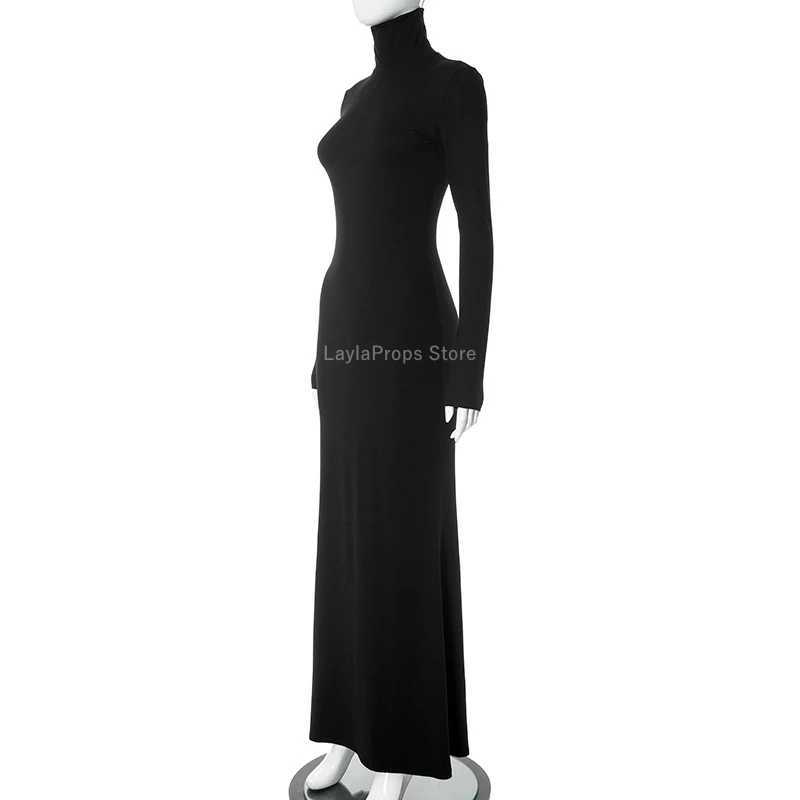 Maternity Dresses Maternity Party Dress with Half High Neck Long Sleeves Slim Fit Elegant Style for Photography Sessions X250224