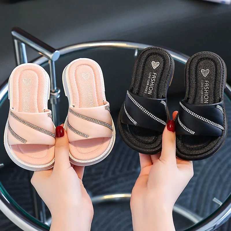 Hot girl slippers summer integrated forming flat super soft childrens kindergarten slippersT250311