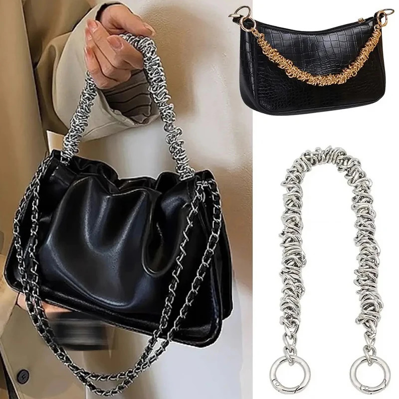 Exquisite Irregular Handbag Chain Metal Handle For Shoulder Bag Replacement Parts Women Accessories 37CM Short Strap 250311