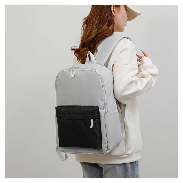 New minimalist and versatile casual college student contrasting backpack, travel bag, sports backpack, trendy brand