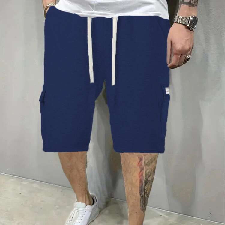 Summer casual multi pocket shorts, solid color five quarter pants, men's 2025 temperament versatile new trend clothing ins