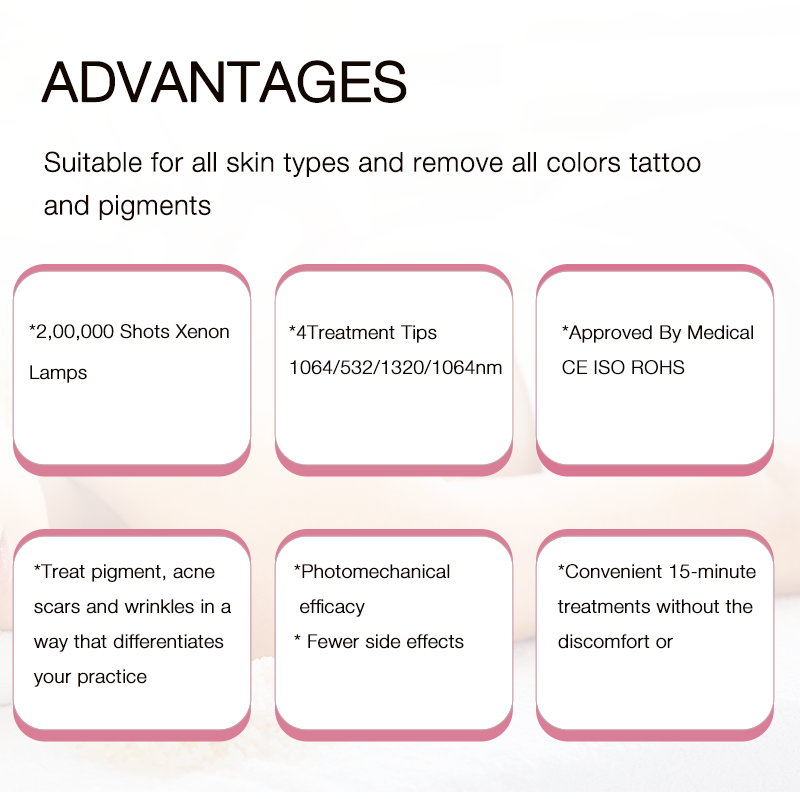 Fast Delivery Picosecond laser Machine 1064 Laser Q-switched System Nd Yag Laser Pico laser Tattoo Removal equipment 2 years warranty