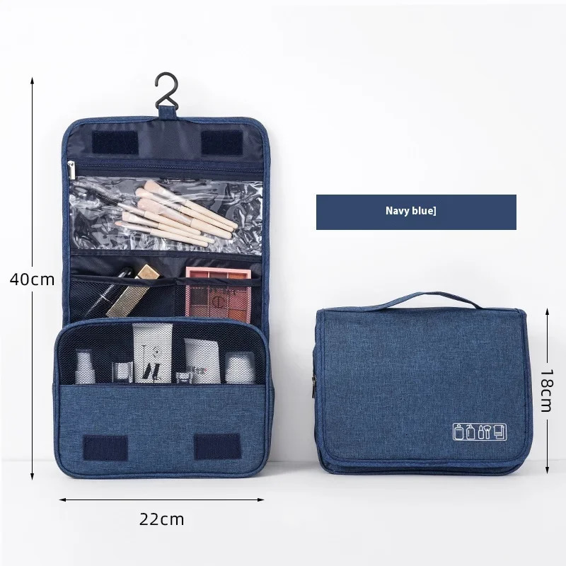 Foldable toilet bag organizer hanging storage bathroom makeup box travel business 250311