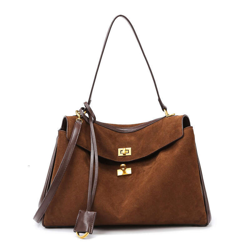 Women's Bags Handbag Tote Women, High-End Sense, Large Capacity Shoulder Fashionable Frosted Leather Women's Bag, Textured Work Commuting Ba