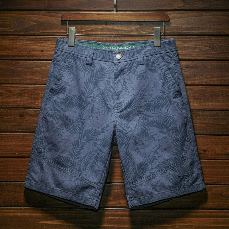 Fashion Printed Casual Shorts MenSummer Thin and All-Matching Outdoor Beach Capris Loose Breathable Cold Sports Fifth Pants 250310