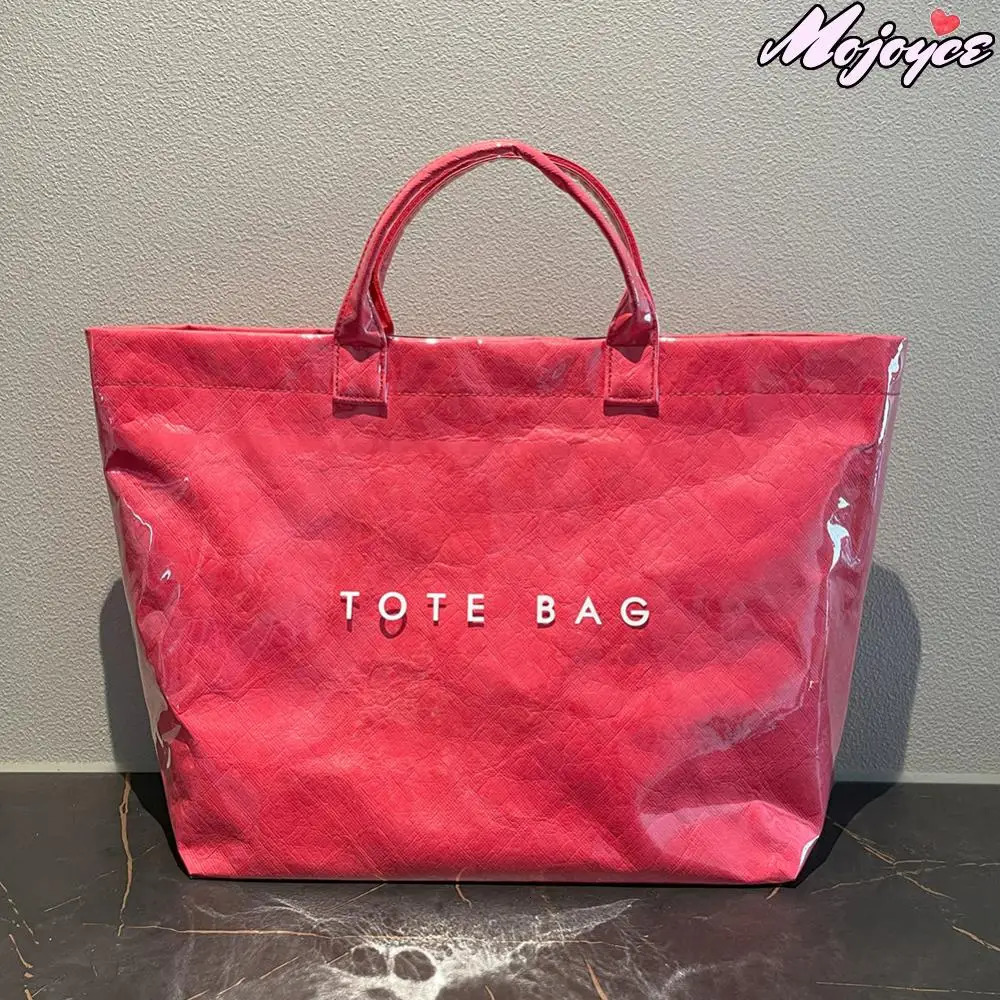 Large Capacity Tote Bag for Women PVC Waterproof Transparent Jelly Handbag with Inner Pocket Solid Color Classic Top Handle Bags 250305