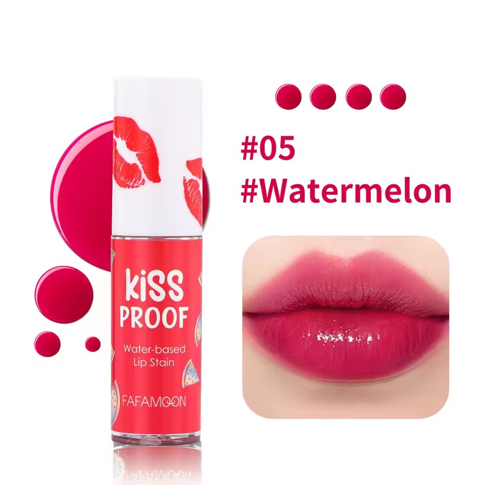 Tint Dyeing Liquid Lipstick and Blush 2 in 1 Waterproof Mirror Lip Gloss Water Lip Tint Non-sticky Lip Eye Cheek Makeup Cosmetic