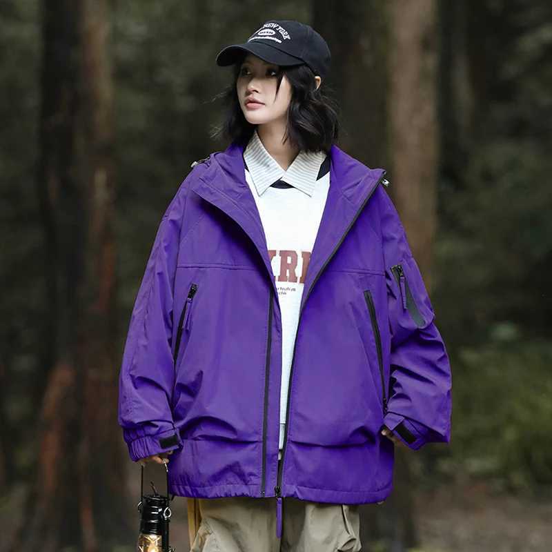 Autumn Hiking Jacket Men Windproof Waterproof Hooded Women Jacket Outdoor Hiking Camping Climbing Fishing Hunting Couple JacketT250311