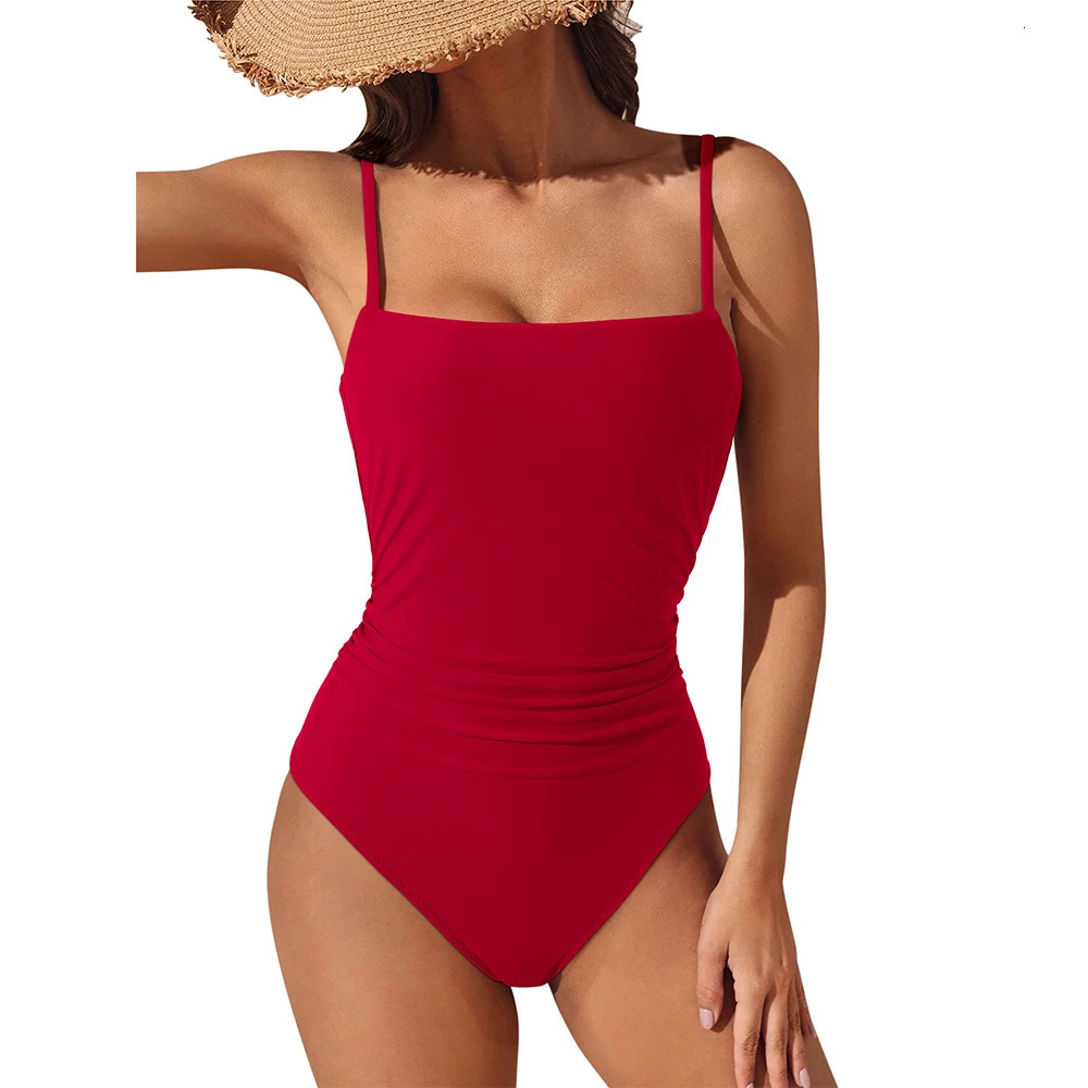 Black One Piece Swimsuit Sexy Solid Push Up Swimwear Women Summer Bathing Suits Beachwear Monokini Female 250310