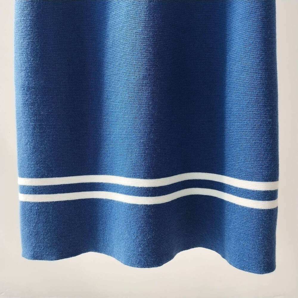 Chunyuan G's New Dress For Spring And Summer, High-End Women's Clothing Style In Nanyou, Round Neck, Short Sleeved, Mid Waist, A-Line Knitte