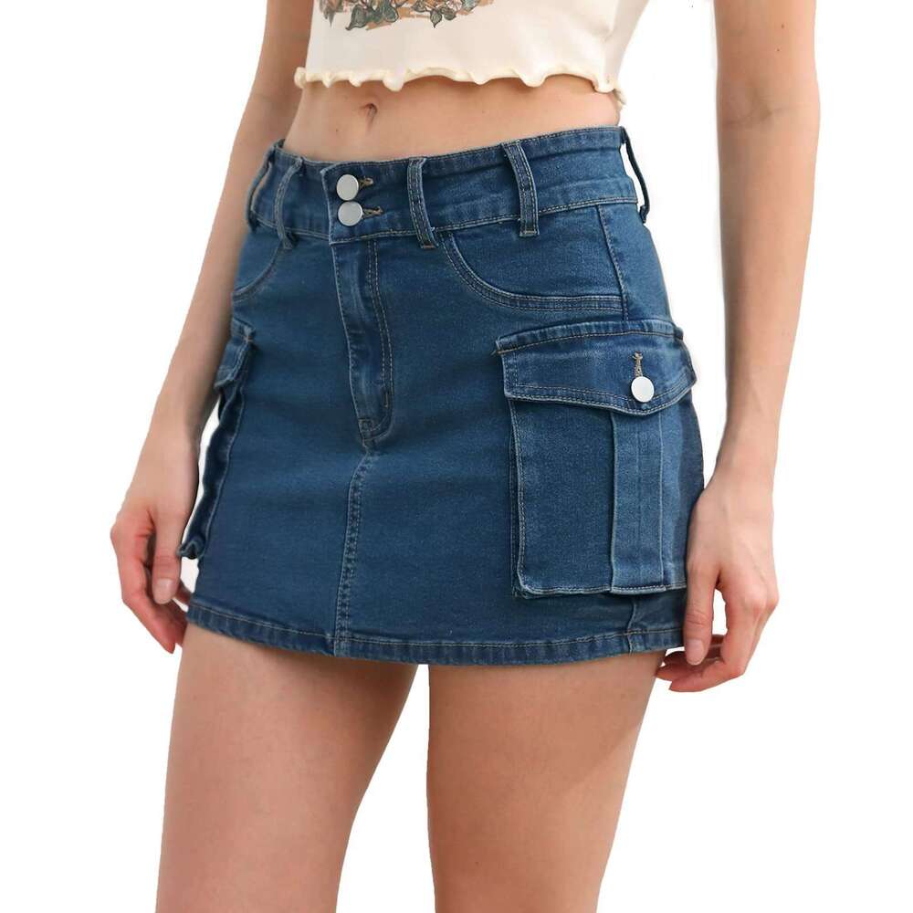 European American autumn ins street solid color low waist slim fit half skirt for women 2025 new style chic and elegant clothing