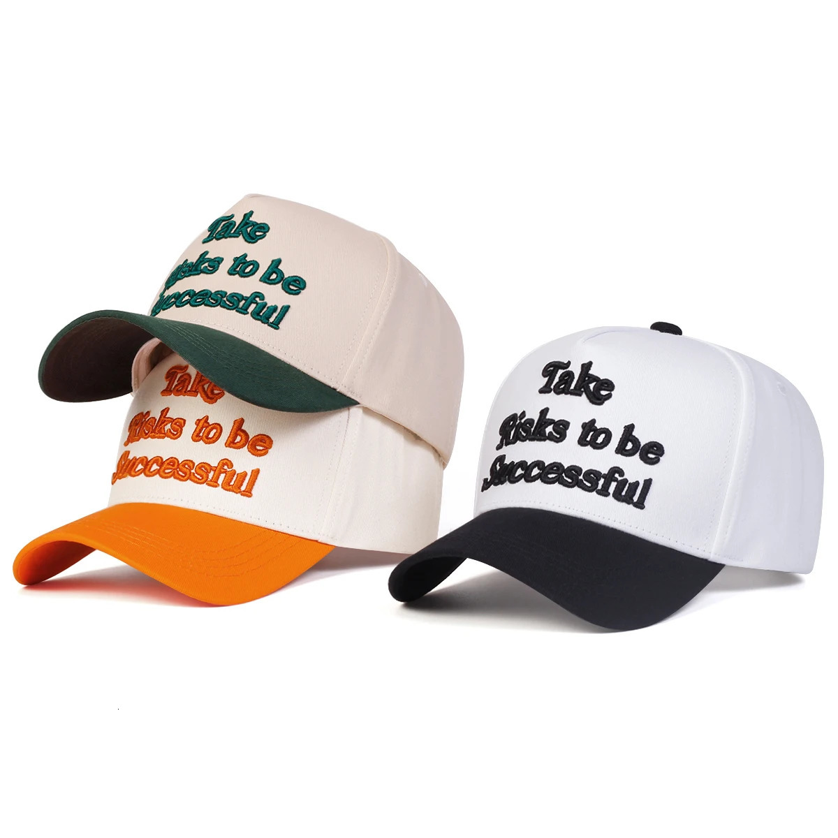 Unisex Take Risks To Be Successful Embroidery Baseball Caps Spring Autumn Outdoor Adjustable Casual Hats Sunscreen Hat 250311