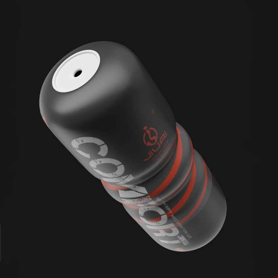 JIUAI Male Masturbator Soft Rubber Climax Airplane Cup Mouth Sucking Anal Vagina Manual Penis Trainer Adult Sex Toys for Men 18+XJ250311