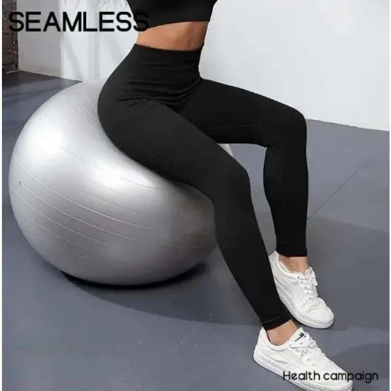Thread Knited Leggings Women Seamless Slim Tights Gym Trainning Running Waist Hip Liftting High Elastic Yoga Fiess Pants