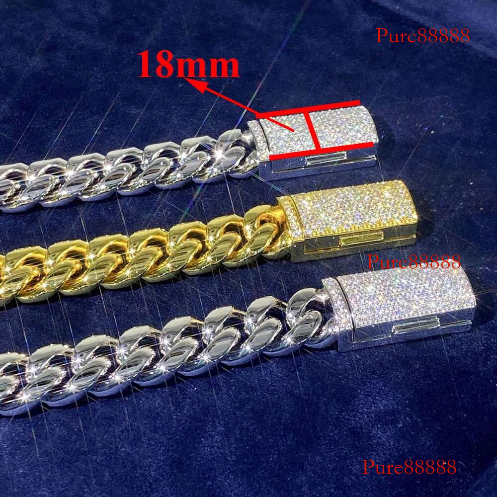 Nicomars Bracelet Hip Hop Original Sterg Sier Jewelry Moisssanite Dia Cuban Necklace