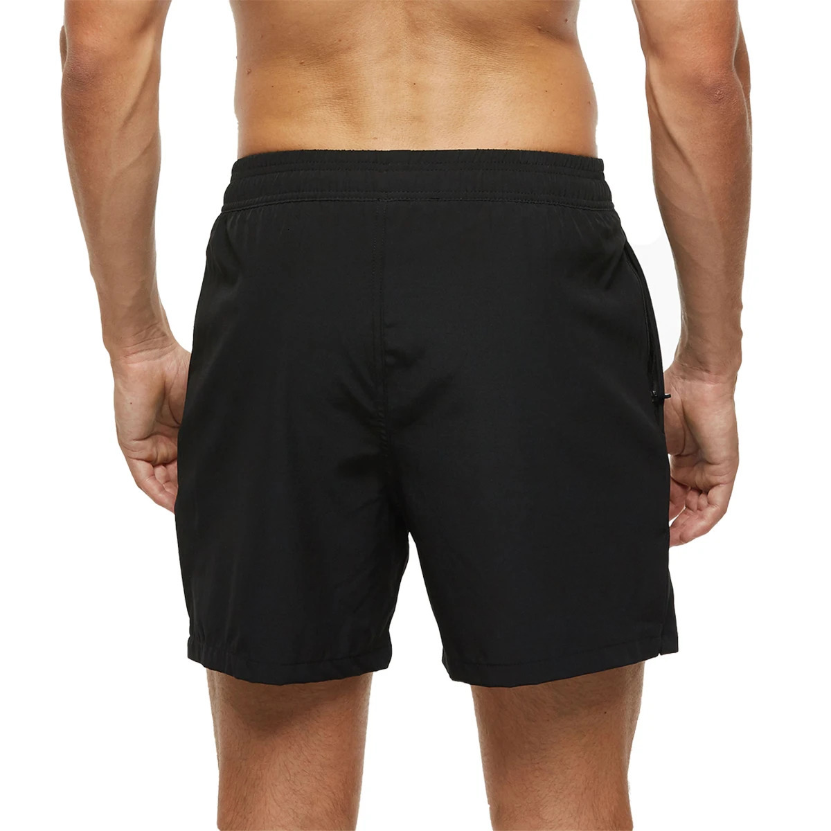 Summer Mens Swim Trunks Beach Shorts Elastic Closure Quick Dry Short Pants With Zipper Pockets 250310