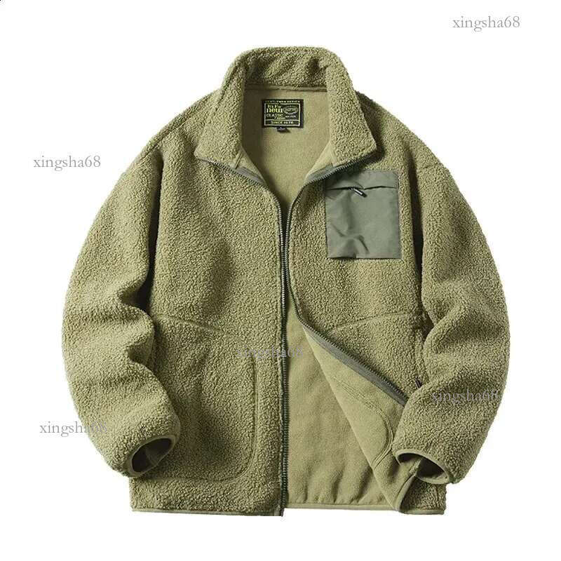 Unisex Lamb Wool Teddy Coat Men Women Cashmere Fleece Jacket Teen Spring Autumn Couple Warm Clothing Boys Girls Varsity Techwear 24