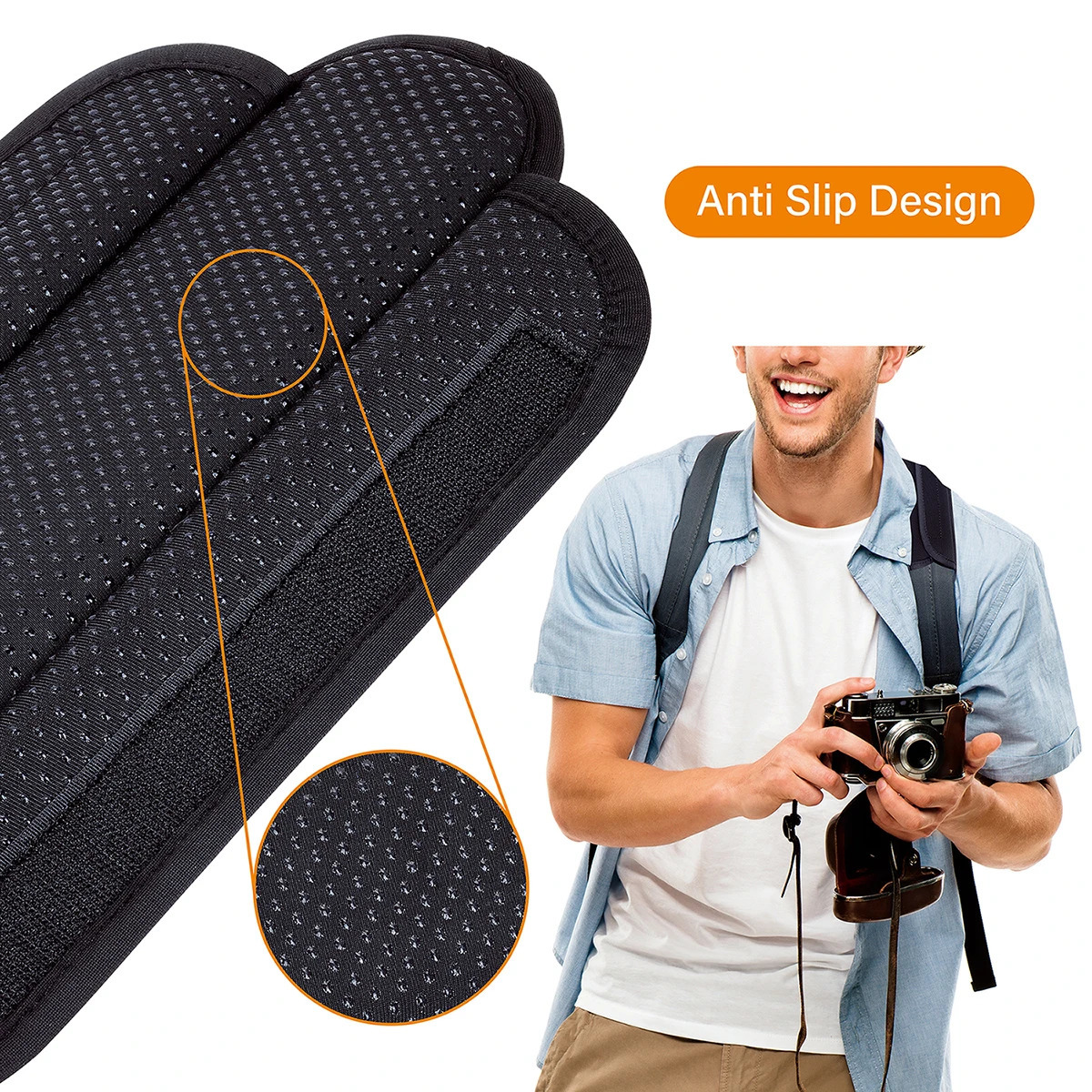 2 Pack NonSlip Universal Shoulder Pads Thick Backpack Strap for Bags Guitar Straps Computer etc Remova 250311