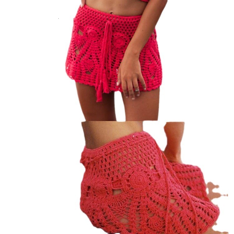 Hand Hook Half Sexy Short Women's Hollow Strap Wrapped Hip Beach Skirt