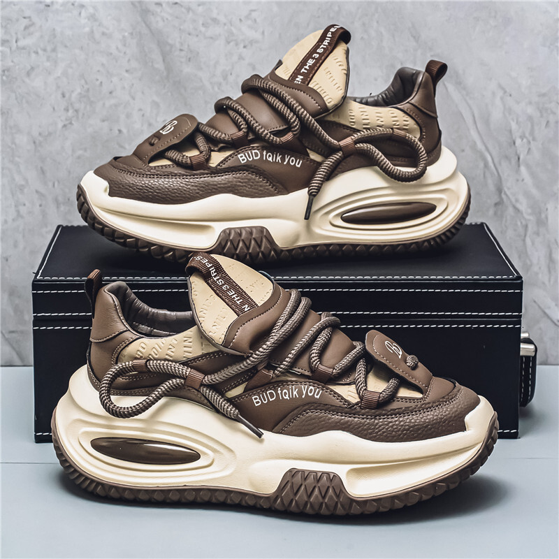 2025 Men's Niche New Designer Training Sneakers Outdoor Korean Edition All Round Casual Sports Running Shoes Student Trendy Dad Shoes