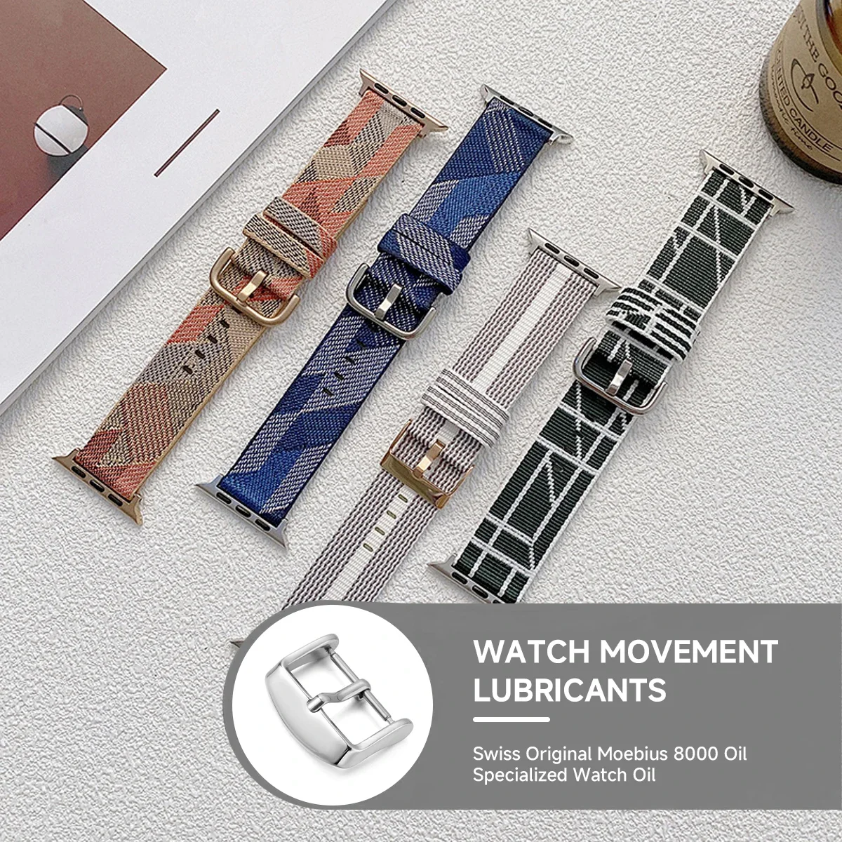 Stainless Steel Pin Clasp Watch Bands - Adjustable Fit for 18/20/22mm Wristwatches