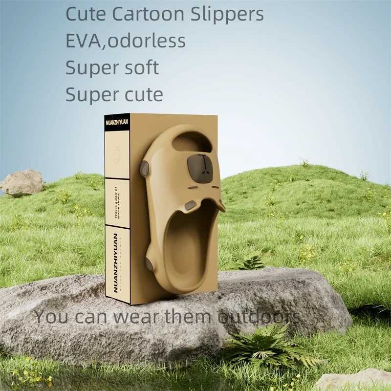 Women Cute Cartoon Capybara Slippers Men Popular Summer EVA Sandals Couple Unisex Non-slip Home Indoor Outdoor House ShoesT250311