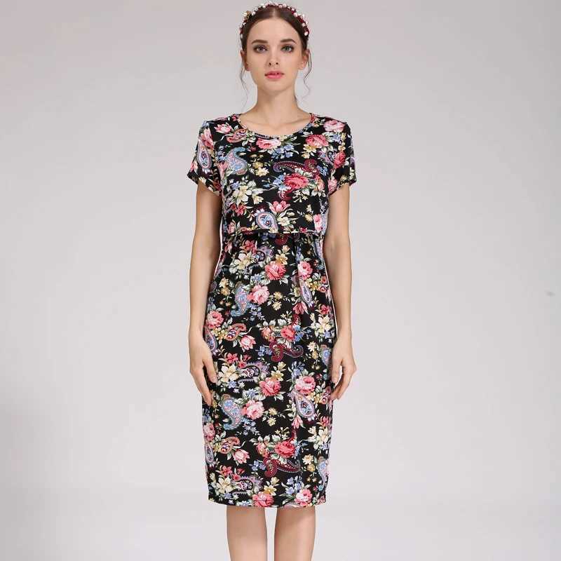 Emotion Moms Summer Casual Maternity Clothes Nursing Clothing Nursing Dress Pregnancy Dresses for Pregnant Women Maternity DressT250311