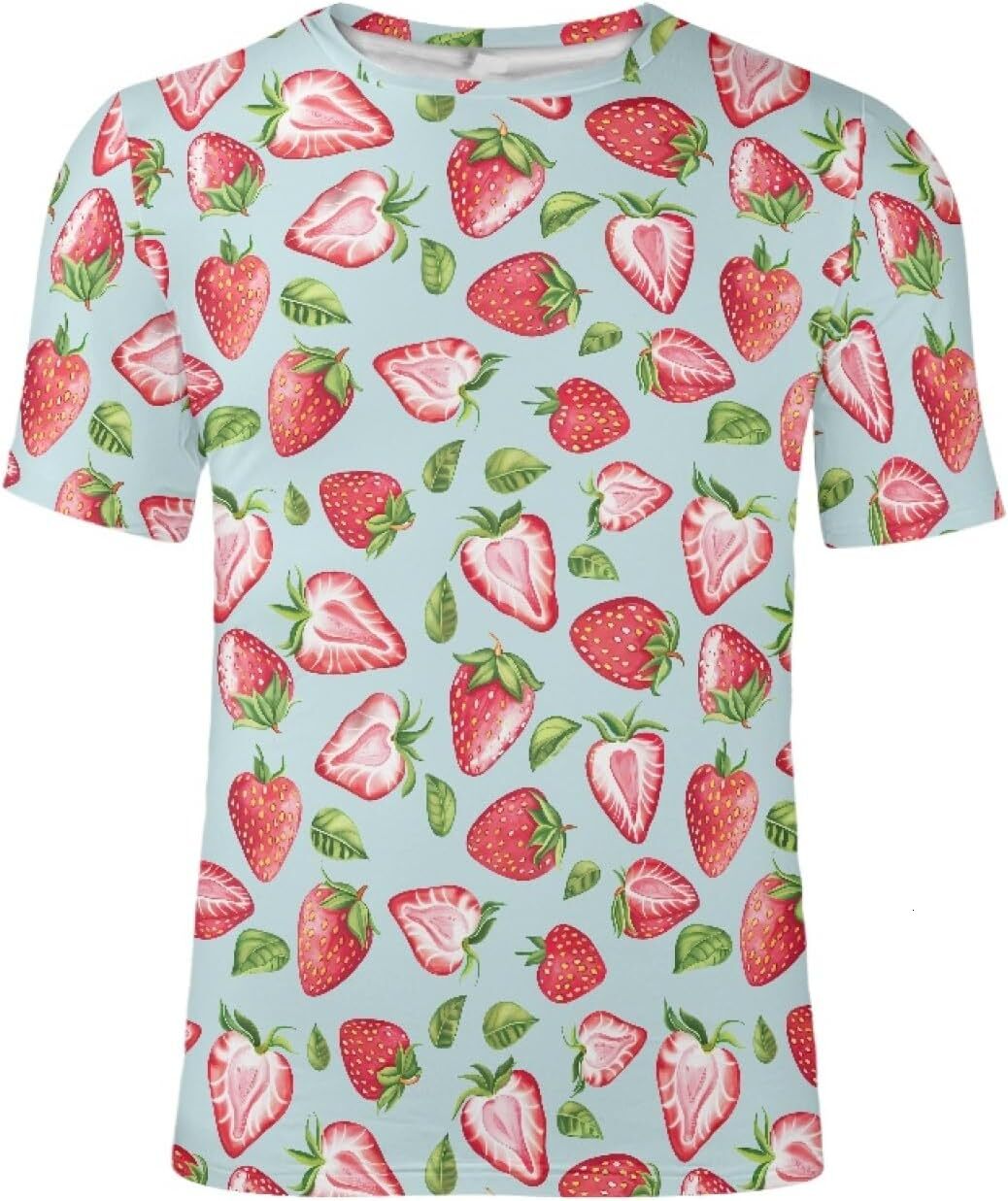 Mens T shirt JooMeryer Mens 3D Fruit Strawberry Lemon Print Short Sleeve Crew Neck Summer Beach tee Casual tops summer clothes