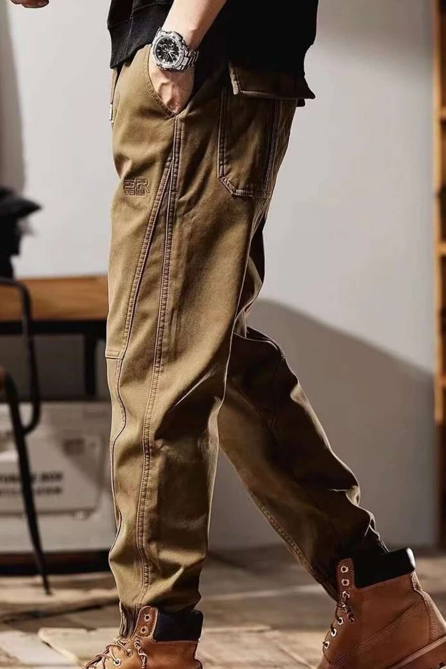 American Retro Workwear Casual Pants Fashion Designer Men s Loose Jeans Versatile Personality Trend Household Casual Pants 2025 New Style