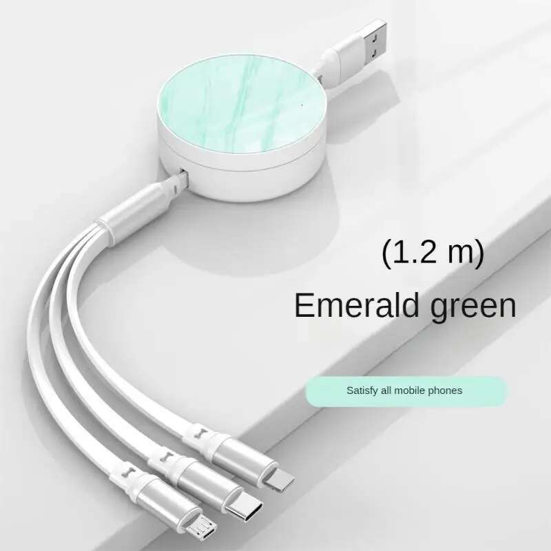 RYRA 3 In 1 USB Universal Multi Function Cell Charger Cord 6A Super Fast Charging Cable For Phone