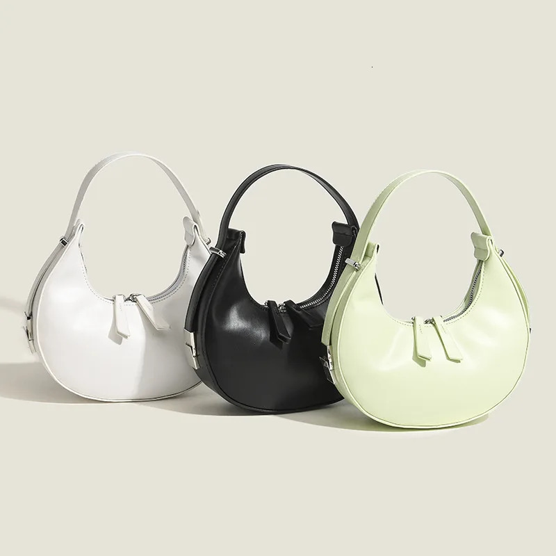 Trendy Simple Ladies Hobo Bags Fashion PU Leather Underarm Bags Female Shoulder Bags Women Small Handbags Clutch Purse 250310