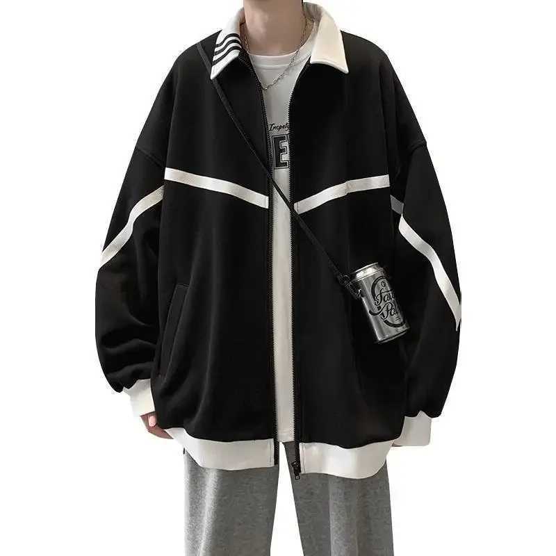 2024 New Korean Style Mens Jacket Casual Loose Fit Versatile Hong Kong Style Baseball Uniform Top For Spring And AutumnT250311