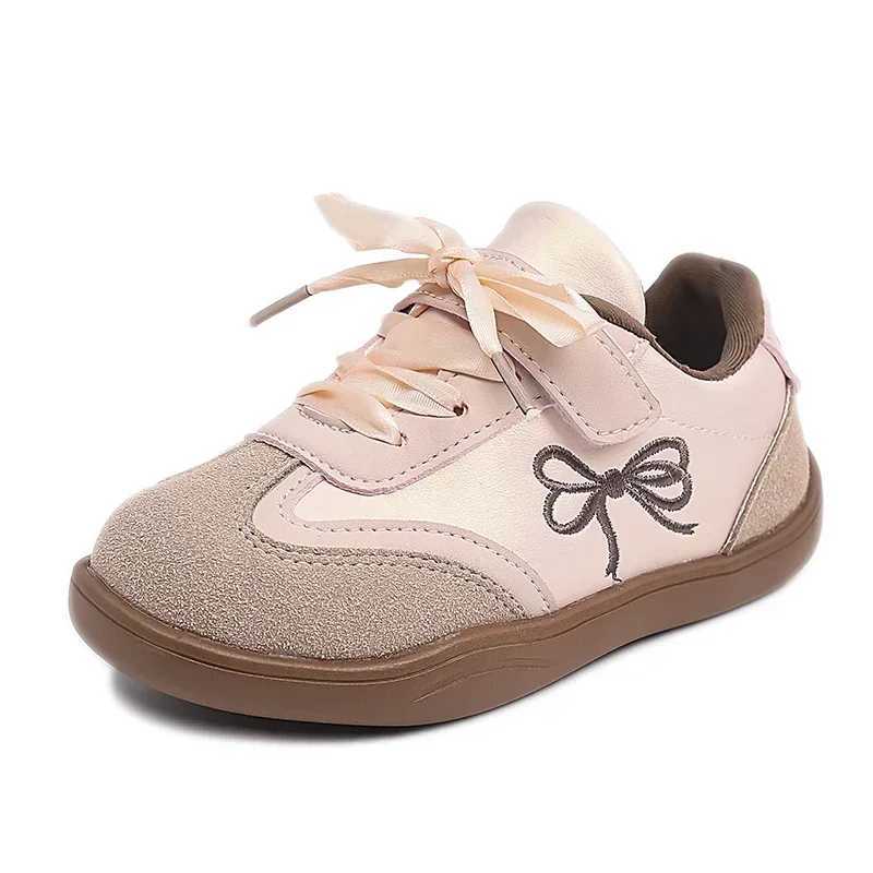 Kids Running Shoes Princess Sle Sweet Girls Casual Shoes with Sweet Bow 2024 New Fashion Kids Sports Shoes Non-slip Soft SoleXJ250311