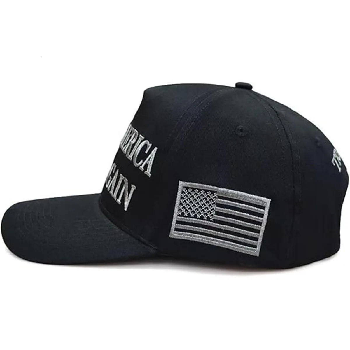 1Pc Black Hat Never Surrender Maga Us Embroidered Adjustable Baseball 250311