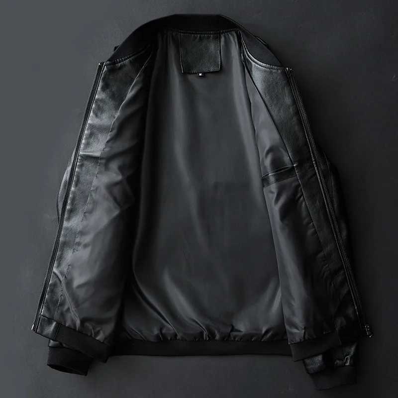Leather Jacket Bomber Motorcycle Jacket Men Biker PU Baseball Jacket Plus Size 7XL 2020 Fashion Causal Jaqueta Masculino J410T250311