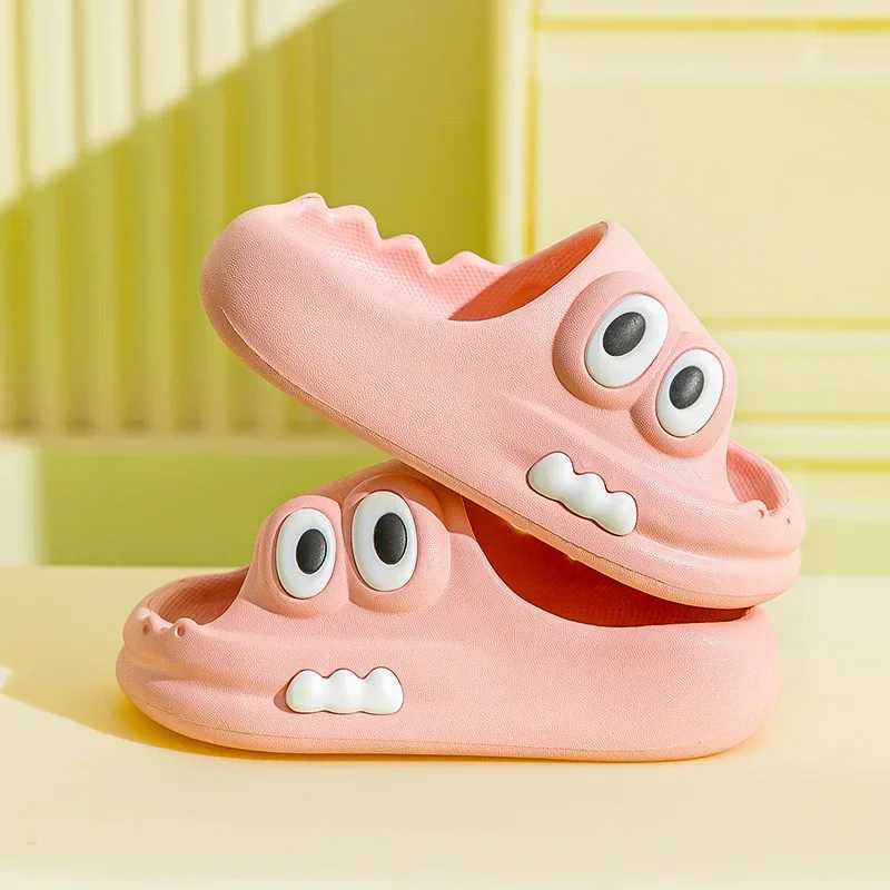 Children Home Shoes Cartoon Pattern Slippers Boys Girls Soft Comfortable Slip-on Shoes Lightweight Indoor Kids Toddler FootwearT250311